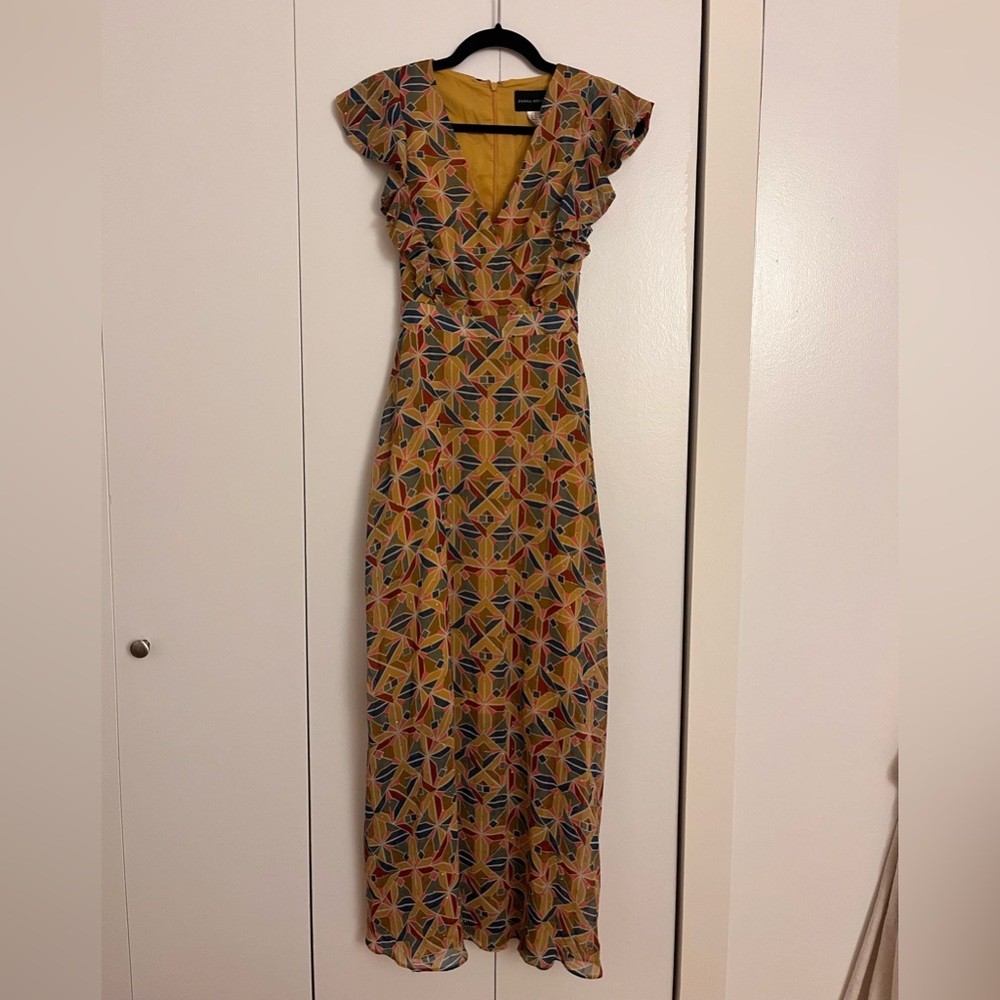 Donna Morgan Geometric Print Maxi Dress